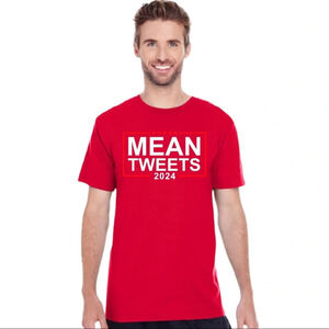 NEW LAT Apparel Unisex “Mean Tweets 2024” Short Sleeve T Shirt XL